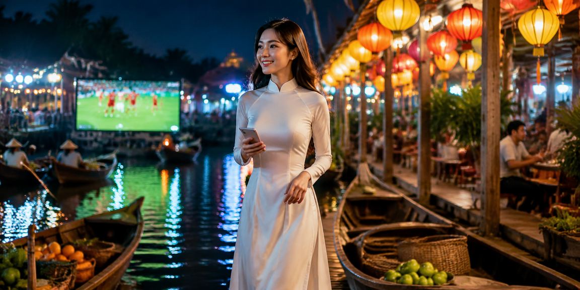 Khung cảnh miền Tây với áo dài gợi chủ đề bảo vệ dữ liệu người dùng Việt